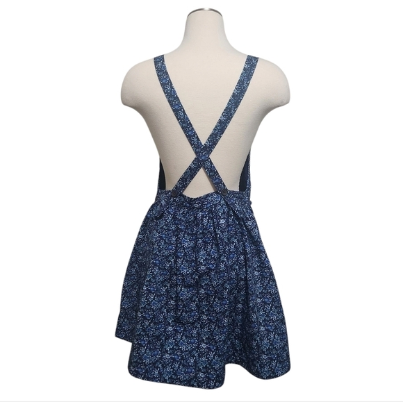 EUC FREE PEOPLE BLUE DITSY FLORAL PETUNIA MINI DRESS SIZE SMALL - Picture 5 of 12